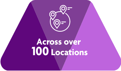 Across 100 locations