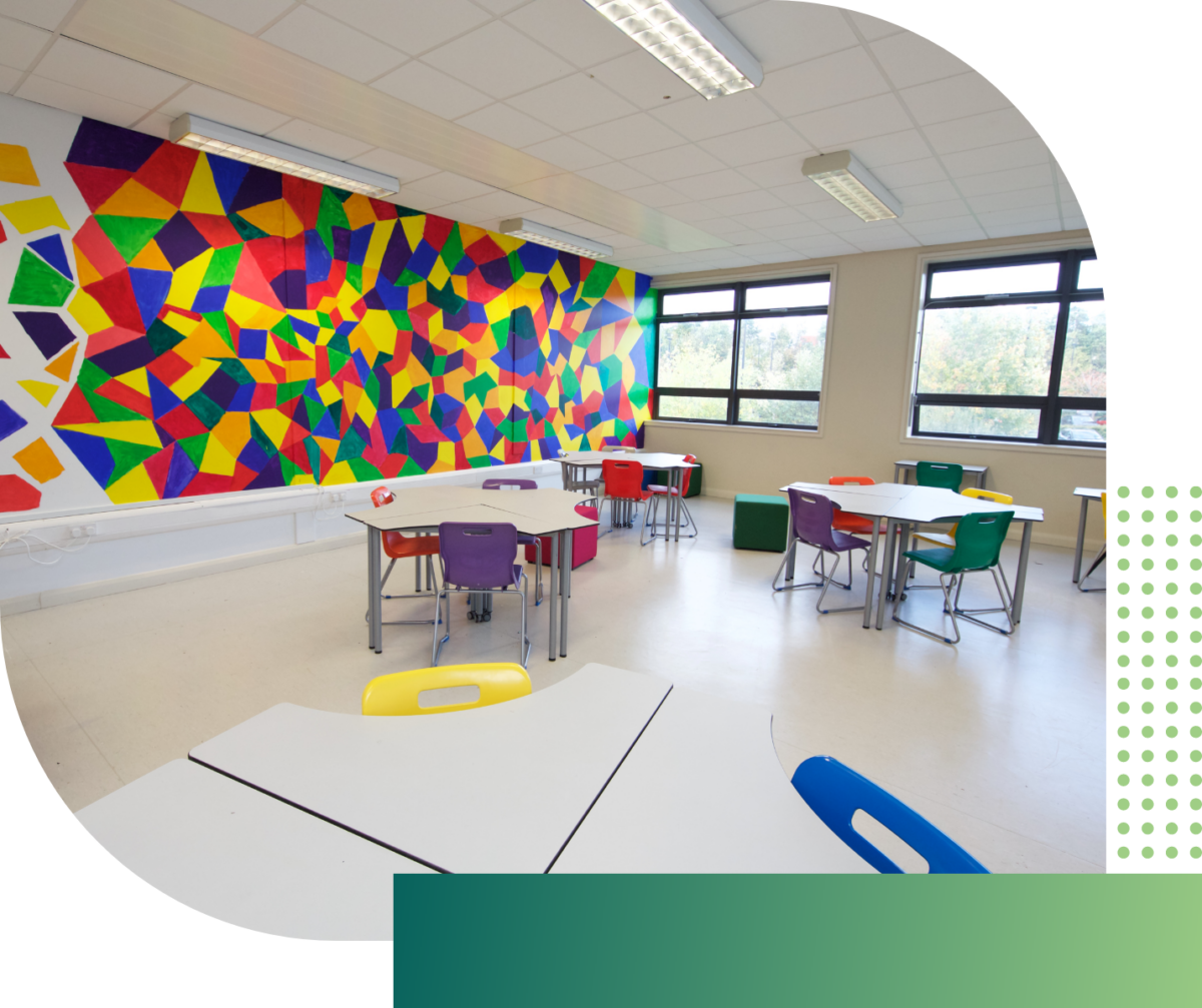 Colourful bright classroom