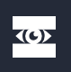 ReachDeck screen mask symbol.
an eye on a white background with a blue border 
