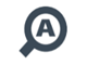 ReachDeck text magnifier symbol.
magnifying glass with the letter 'A' inside it 