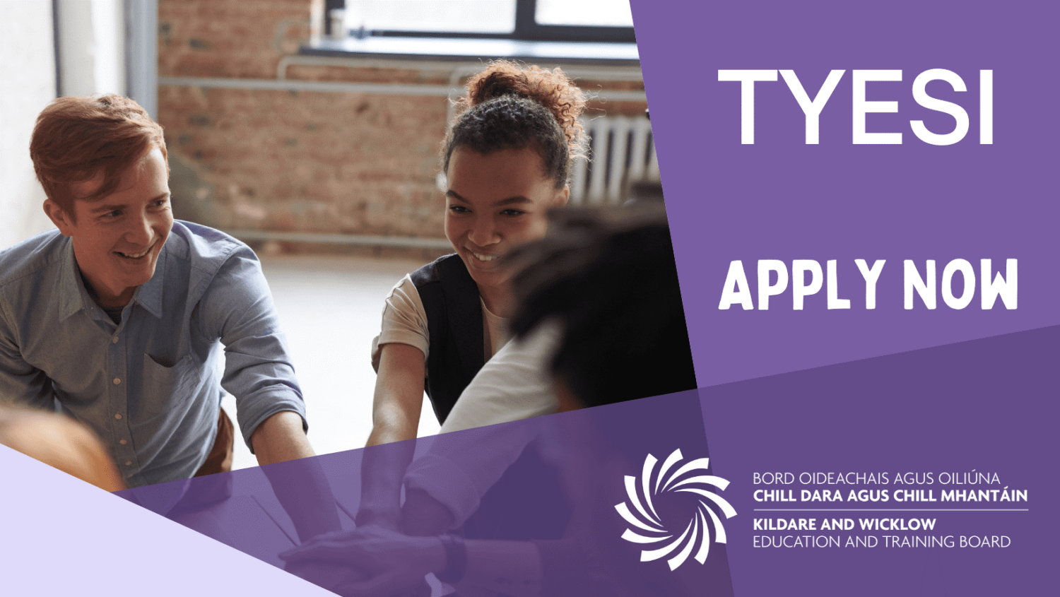 a Picture with two young people, participating in a circle conversation, used on the banner image for the promotion of this scheme