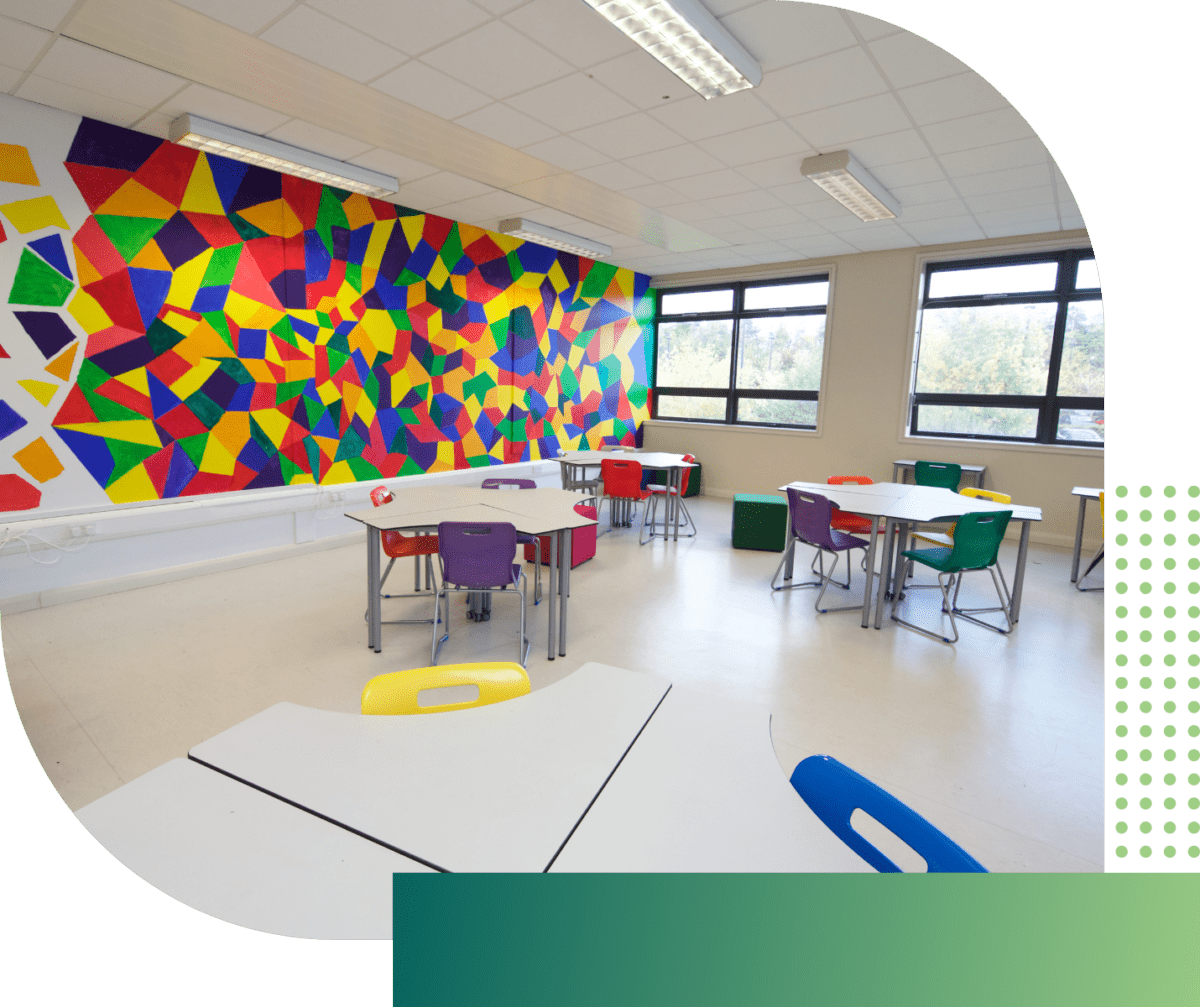 Colourful bright classroom